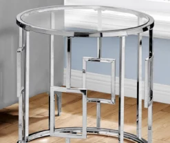 Silver Greek Key End Table -Furniture Specialty Shop 810512997 4