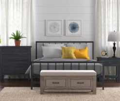 Black Evans King Platform Bed -Furniture Specialty Shop 810513490 7