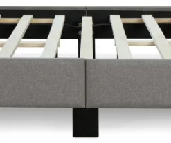 Gray Upholstered Shelter Wingback Queen Bed -Furniture Specialty Shop 810513491 15