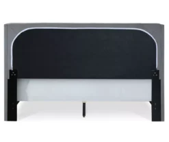 Gray Upholstered Shelter Wingback Queen Bed -Furniture Specialty Shop 810513491 18