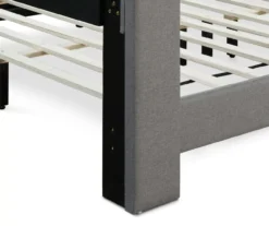 Gray Upholstered Shelter Wingback Queen Bed -Furniture Specialty Shop 810513491 9