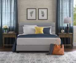 Gray Hudson Queen Upholstered Linen Fabric Bed -Furniture Specialty Shop 810513495 4