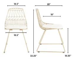 Vivi Metal Dining Chairs, 2-Pack 32 Vivi Metal Dining Chairs, 2-Pack -Furniture Specialty Shop 810513496 6