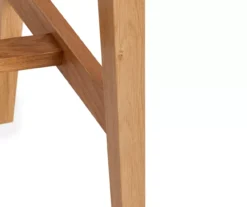 25.59" Oak & White Abacus Wood Counter Stool -Furniture Specialty Shop 810513499 4