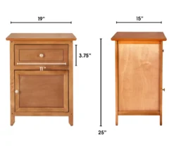 Alcott Light Brown Side Table With Drawer -Furniture Specialty Shop 810513518 3