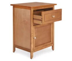 Alcott Light Brown Side Table With Drawer -Furniture Specialty Shop 810513518 4