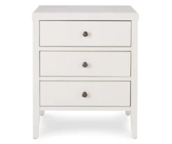 White Finley Wood 3-Drawer Nightstand -Furniture Specialty Shop 810513520 13
