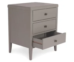 Gray Finley Wood 3-Drawer Nightstand 15 Gray Finley Wood 3-Drawer Nightstand -Furniture Specialty Shop 810513522 3