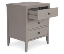 Gray Finley Wood 3-Drawer Nightstand 17 Gray Finley Wood 3-Drawer Nightstand -Furniture Specialty Shop 810513522 5