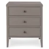 Gray Finley Wood 3-Drawer Nightstand 2 Gray Finley Wood 3-Drawer Nightstand -Furniture Specialty Shop 810513522 9