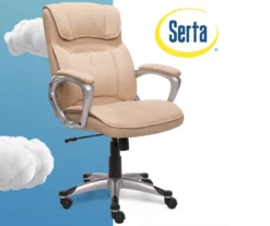 Fawn Tan Linen Executive Office Chair -Furniture Specialty Shop 810513549