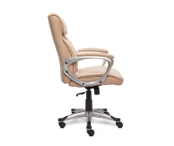 Fawn Tan Linen Executive Office Chair -Furniture Specialty Shop 810513549 5