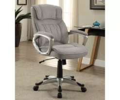 Glacial Gray Linen Executive Office Chair -Furniture Specialty Shop 810513550 3