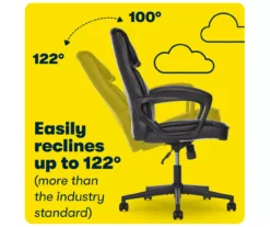 Hannah Black Bonded Leather Office Chair -Furniture Specialty Shop 810513552 A0 8