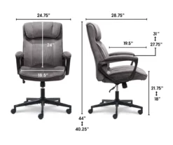 Gray & Black Executive Office Chair -Furniture Specialty Shop 810513554 3