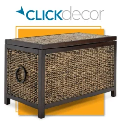 Rustic Black Wicker Storage Trunk -Furniture Specialty Shop 810513555