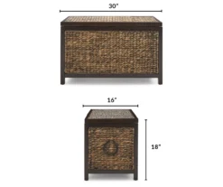 Rustic Black Wicker Storage Trunk -Furniture Specialty Shop 810513555 3