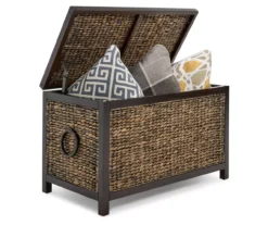 Rustic Black Wicker Storage Trunk -Furniture Specialty Shop 810513555 5