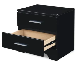 Black Hudson 2-Drawer Wood Nightstand -Furniture Specialty Shop 810513557 6