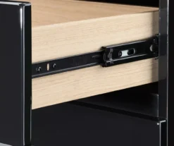 Black Hudson 2-Drawer Wood Nightstand -Furniture Specialty Shop 810513557 9