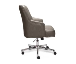 Leighton Gray Memory Foam Bonded Leather Office Chair -Furniture Specialty Shop 810513560 12