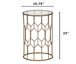 Gold Harper Side Table -Furniture Specialty Shop 810513567 3
