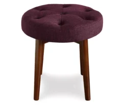 Penelope Eggplant Tufted Stool -Furniture Specialty Shop 810513574 5