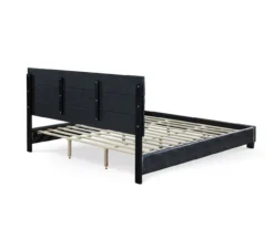 Black Channel Tufted King Upholstered Bed Frame 21 Black Channel Tufted King Upholstered Bed Frame -Furniture Specialty Shop 810513588 13