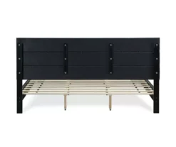 Black Channel Tufted King Upholstered Bed Frame 30 Black Channel Tufted King Upholstered Bed Frame -Furniture Specialty Shop 810513588 16