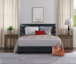 Black Channel Tufted King Upholstered Bed Frame 32 Black Channel Tufted King Upholstered Bed Frame -Furniture Specialty Shop 810513588 5