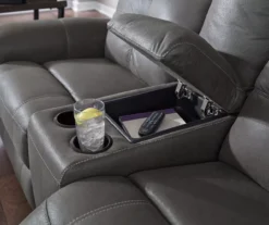 Jesolo Gray Reclining Console Loveseat -Furniture Specialty Shop 810519670 3