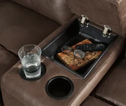 Jesolo Coffee Brown Reclining Console Loveseat -Furniture Specialty Shop 810519673 3