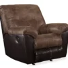 Follett Coffee Faux Leather Rocker Recliner -Furniture Specialty Shop 810519692