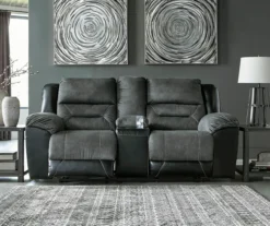 Earhart Faux Leather Reclining Console Loveseat -Furniture Specialty Shop 810519695 3