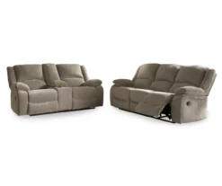 Draycoll Pewter Reclining Console Loveseat 12 Draycoll Pewter Reclining Console Loveseat -Furniture Specialty Shop 810519717 810519716