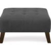 Jasper Charcoal Pebble Square Ottoman -Furniture Specialty Shop 810519916 1