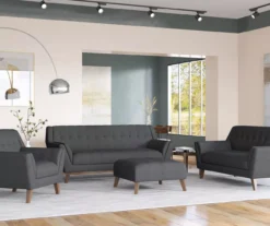 Jasper Charcoal Pebble Square Ottoman -Furniture Specialty Shop 810519916 7