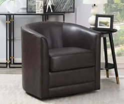 Willow River Hammond Faux Leather Swivel Accent Chair 18 Willow River Hammond Faux Leather Swivel Accent Chair -Furniture Specialty Shop 810519938 6