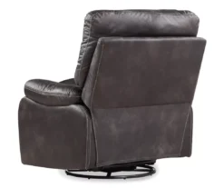 New Albany Dark Graphite Leather Look Micro Suede Swivel Reclining Glider -Furniture Specialty Shop 810519941 9