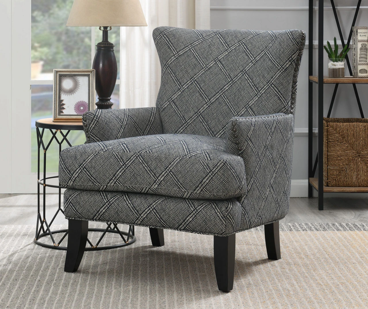Bossa Gray Print Accent Chair 9 Bossa Gray Print Accent Chair - Image 7