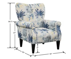 Willow River Lincoln Floral Accent Chair 36 Willow River Lincoln Floral Accent Chair -Furniture Specialty Shop 810519970 4