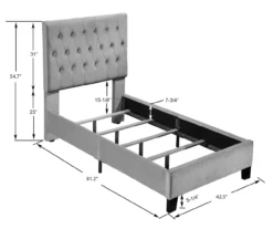 Decatur Navy Twin Upholstered Bed -Furniture Specialty Shop 810519977 5