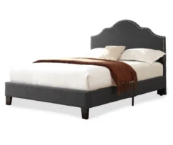 Lombard Charcoal Gray California King Upholstered Bed -Furniture Specialty Shop 810519986 2