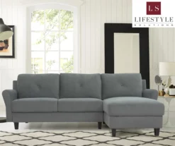Hayward Gray Rolled Arm Sectional -Furniture Specialty Shop 810524579 10
