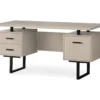 60" Taupe & Black Floating Desk -Furniture Specialty Shop 810527326 2