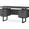 60" Gray & Black Floating Desk -Furniture Specialty Shop 810527327 2