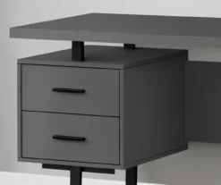 60" Gray & Black Floating Desk -Furniture Specialty Shop 810527327 3