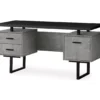 60" Concrete Gray & Black Floating Desk -Furniture Specialty Shop 810527329 2