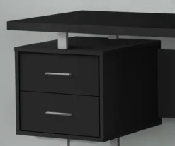 60" Black & Silver Floating Desk -Furniture Specialty Shop 810527331 3