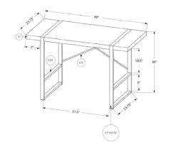 Monarch Paneled Metal Computer Desk -Furniture Specialty Shop 810527342 10